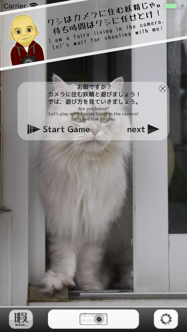 No Fairy, No Camera? スクリーンショット1 ワシはカメラに住む妖精じゃ。待ち時間はワシに任せとけ！