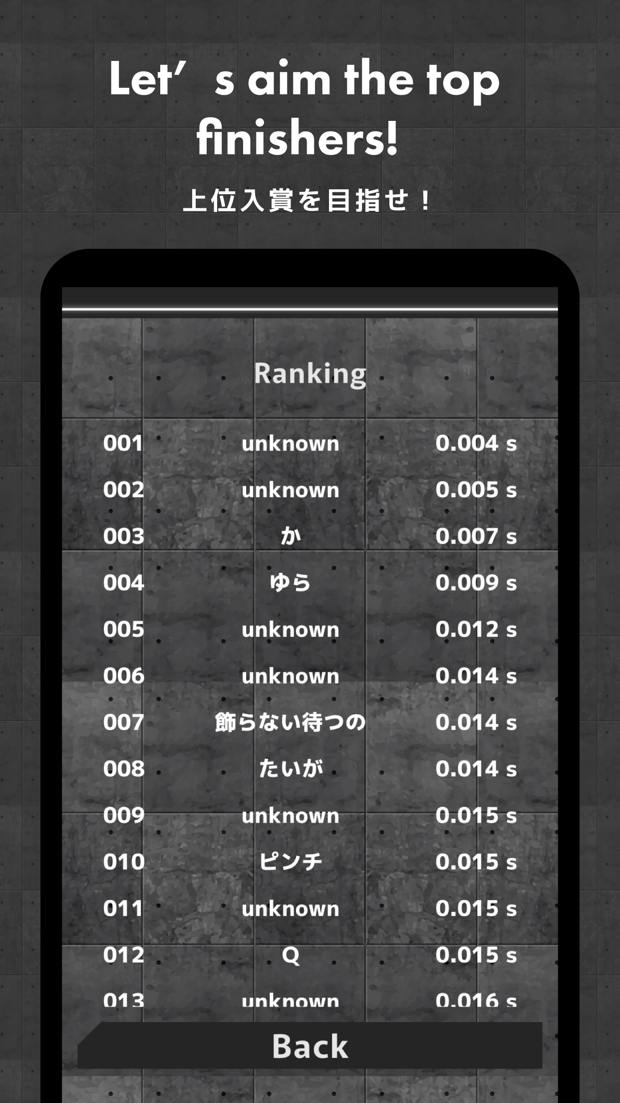 Reaction Time Checker スクリーンショット4 上位入賞を目指せ！